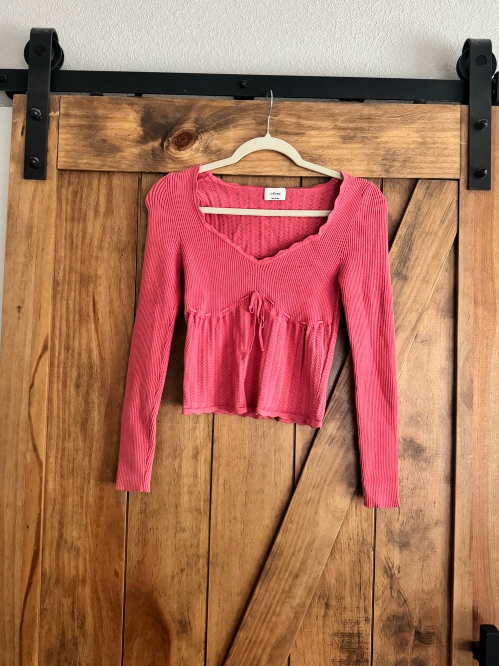 Aritzia Knit Soloist Long Sleeve Top Sz L